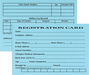 Registration Cards (Pkg. of 50)