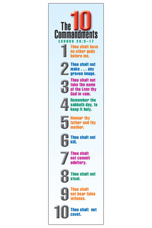 Bookmark - 10 Commandments