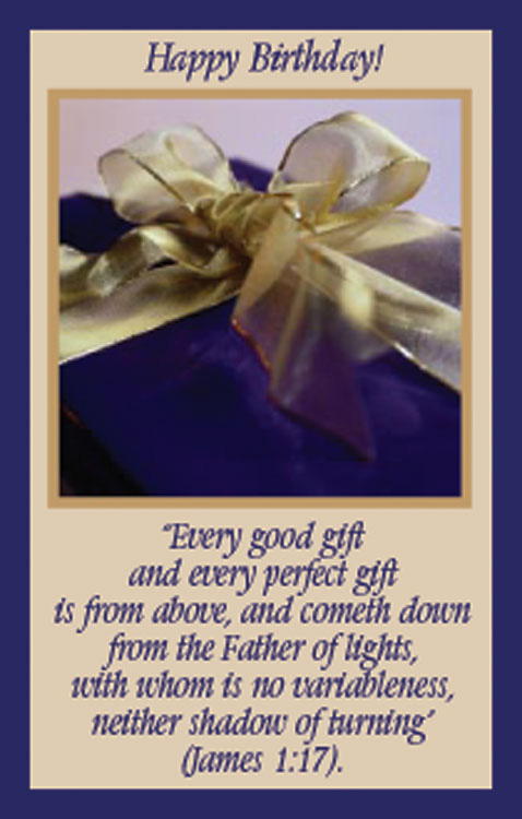 Postcard - Happy Birthday/James 1:17